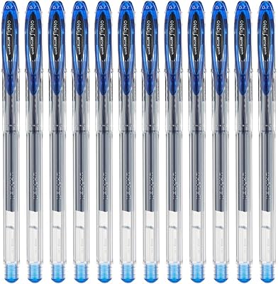 Stylo à bille gel uni-ball signo um120 322986 plume 0,7 mm trait bleu