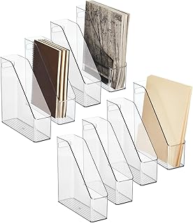 Corbeille de rangement verticale fine en plastique mdesign avec poignée peut contenir
