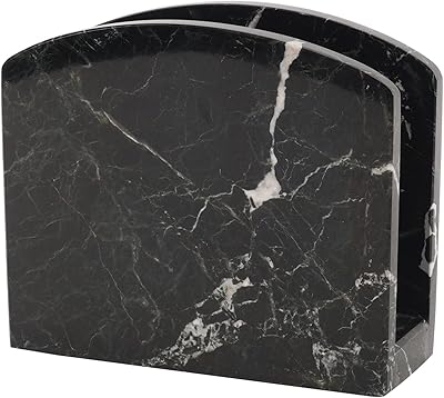 Porte-serviettes en marbre noir fait main radicaln - élégant pour la décoration