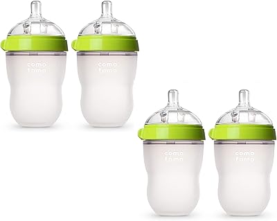 Biberon comotomo natural feel, paquet de 4 (vert, 236 ml)