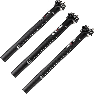 Tige de selle de vélo boclus entièrement en fibre de carbone 27,2/30,8/31,6 mm