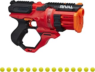 Rival roundhouse xx-1500 red blaster chambre rotative transparente 5 chargeurs