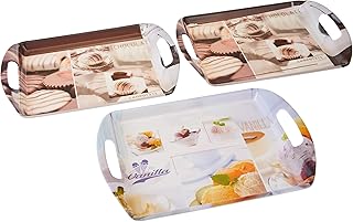 Ensemble de plateaux opalina, multicolore, 26 cm, op-22857-10, 3 pièces