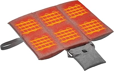Coussin de siège chauffant, housse de siège pliable usb pour chaise de bureau