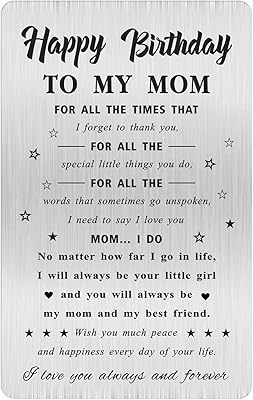 Carte d'anniversaire alotozo pour maman, cadeaux de joyeux anniversaire pour maman, cartes portefeuille