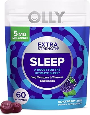 Oli extra strength sleep gummies soutien occasionnel au sommeil 5 mg de mélatonine
