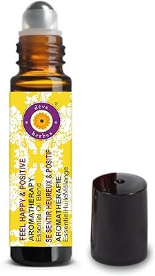 Dave herbs feel happy & positive huile essentielle d'aromathérapie de pamplemousse, citronnelle, graines