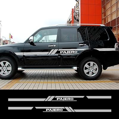 2 pièces autocollants en vinyle pour mitsubishi pajero outlander 3 asx porte