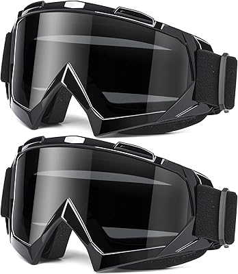 Lunettes de vélo tout-terrain pour adultes, paquet de 2 lunettes de moto vtt
