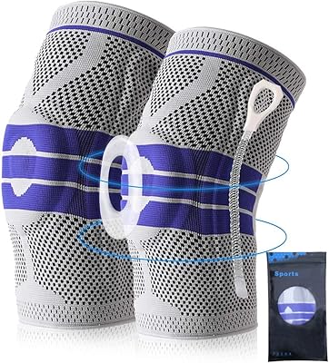 Orthèse de genou enai, genouillère de compression avec coussinet de gel rotulien