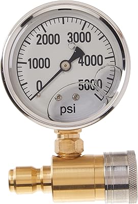 Manomètre pour nettoyeur haute pression northstar - 5 000 psi, raccord 3/8 pouce