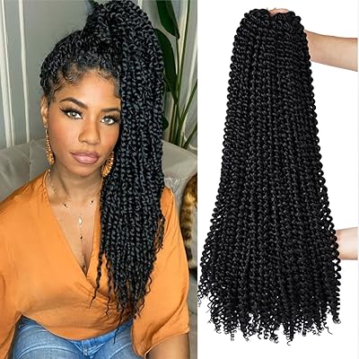 Passion twist hair 22 pouces vague d'eau crochet cheveux 6 paquets passion twists tressage cheveux longs bohème cheveux synthétiques passion twist extensions de cheveux (22 pouces, 1b). Diaytar : Votre partenaire e-commerce au quotidien