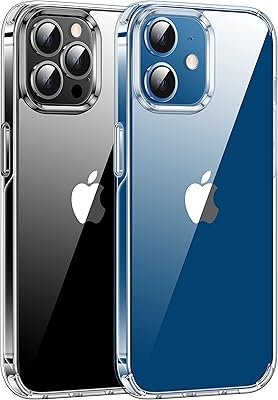 Coque kaseco crystal clear pour iphone 12, iphone 12 pro [pas de jaunissement]