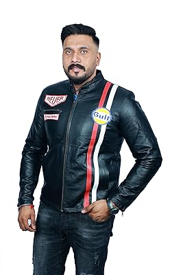 Veste en peau de mouton al-sakan pour hommes, noir, gulf design