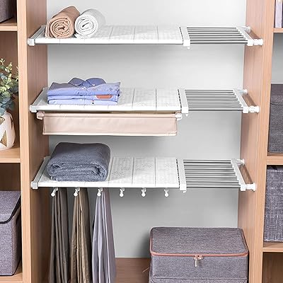 Étagère de séparation extensible, organisateur de support de rangement réglable, étagère de rangement