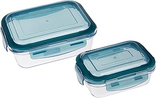 Royalford 2 pièces récipients de conservation des aliments en verre, récipients de conservation