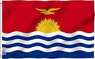 Anley fly breeze 3x5 pieds drapeau kiribati couleurs vives et résistant à la décoloration