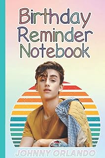 Livre de rappel d'anniversaire de johnny orlando marchandise merch singer : carnet
