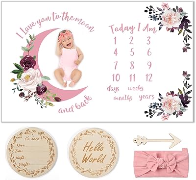 Couverture mensuelle beauty milestone pour garçons et filles par failure baby