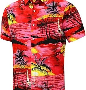 Chemise hawaïenne shilaki pour hommes, chemises décontractées d'été à manches courtes boutonnées sur le devant, vêtements unisexes imprimés ombre de palmier. Diaytar Sénégal : L'e-commerce qui vous ressemble