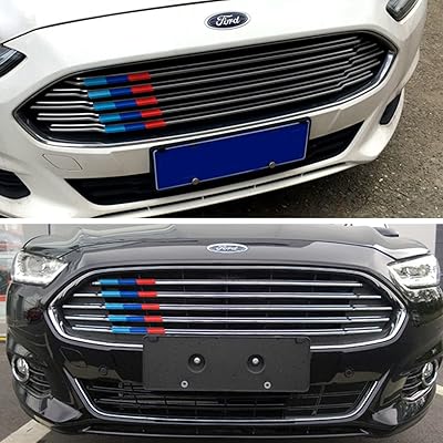 Nouvelle calandre avant colorée de style sport pour ford fusion 2013-2017 (bleu clair)