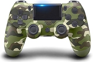 Manette bluetooth sans fil ps4, télécommande double vibration compatible ps4/pro/slim/pc, écran tactile