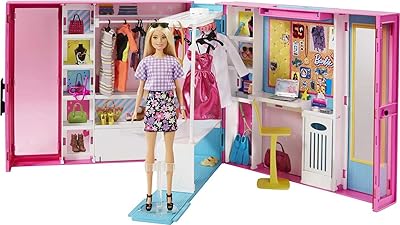 Barbie dream closet avec une poupée blonde et plus de 25 pièces, dont