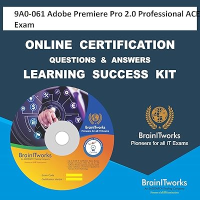 - certificat d'apprentissage en ligne pour l'examen ace professionnel adobe premiere