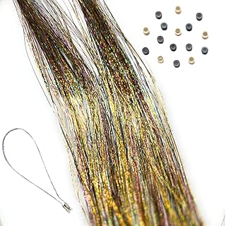 Extensions de mèches de guirlandes de cheveux à paillettes, tensil de cheveux