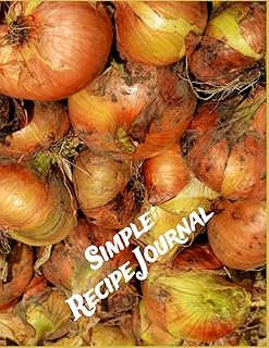 Journal de recettes simple avec image d'oignons frais : carnets de notes, journaux