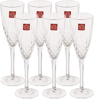 Ensemble de tasses en cristal rc tosca, 6 pièces, 150 ml, transparent