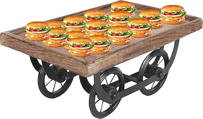 Assiette en bois antique jaipurcrafts, 11 x 8 x 12,7 cm (bois naturel)