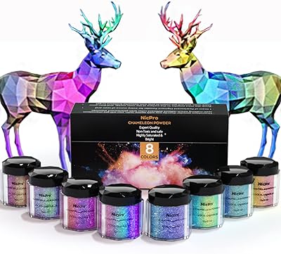 Nikpro ensemble de pigments caméléon 8 couleurs développement de poudre de mica