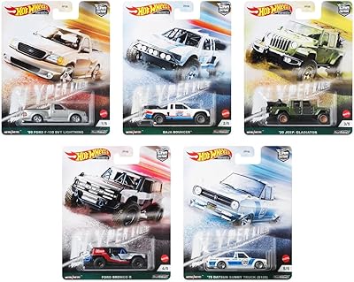 Hot wheels hyper haulers trucks by car culture ensemble complet de 5 véhicules