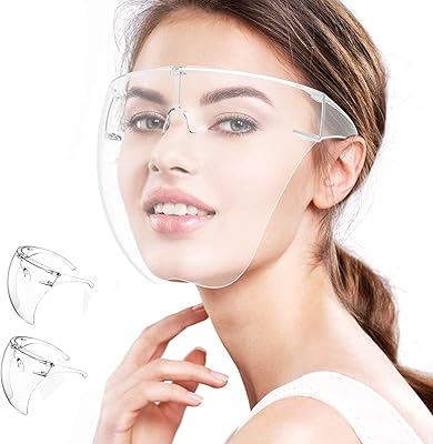 Bouclier facial de sécurité arabist, paquet de 2 écrans faciaux transparents avec cadre