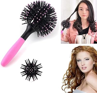 Brosse à cheveux 3d pour boucles salon de coiffure brosse ronde