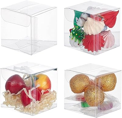 Paquet de 60 boîtes à cadeaux en plastique transparent penicrete - 2
