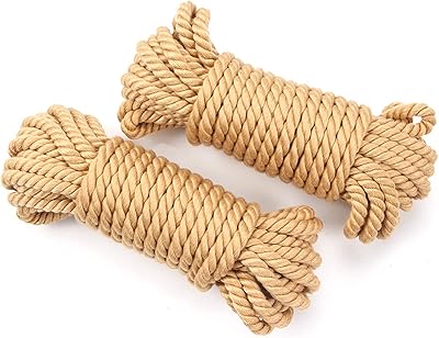 Corde de jute mécacose de 10 m, ficelle de toile de jute naturelle