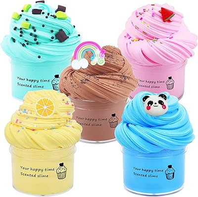 Ensemble de 5 pièces de slime au beurre, cadeaux d'anniversaire pour enfants, cadeaux