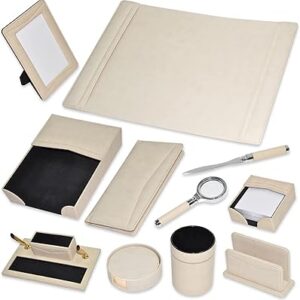 Ensemble de bureau de direction fis en polyuréthane italien, 11 pièces, couleur crème - fsds182cr. Diaytar : Où vos envies rencontrent votre budget