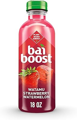 Bai boost watamu fraise pastèque, boisson infusée d'antioxydants, bouteille de 18 fl oz