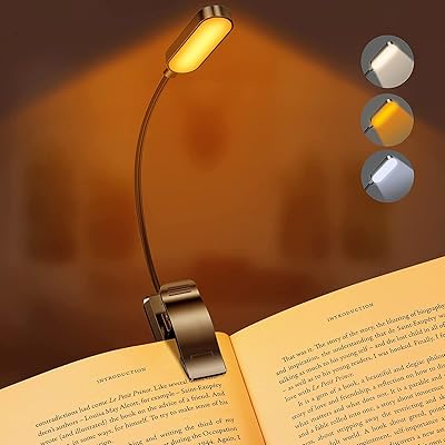 Lampe de lecture led chinmin avec pince 9 lumières rechargeables pour la au