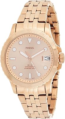 Montre fossil pour femme fb 01 en acier inoxydable, couleur or rose, es4748