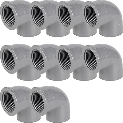 Lot de 10 adaptateurs coudés à 90 degrés, coupleur de compression en pvc