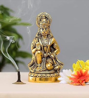 Prince home decor & gifts statue hanuman ji assise en métal hanuman ji