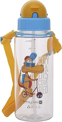 Bouteille d'eau pour enfants royalford 500 ml sans bpa, bouteille d'eau de dessin