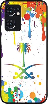 Coque rigide stylisée avec bords noirs pour mobile oppo reno 7 5g, coque