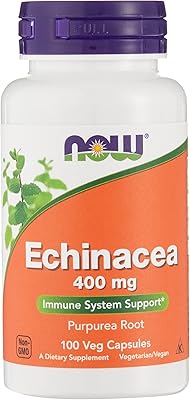 Supplément now foods d'échinacée (racine de purpurea) 400 mg, 100 gélules