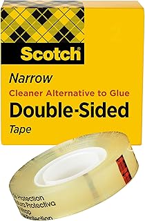 Ruban adhésif double face scotch, 1/2" x 900", permanent, 1 paquet (665)