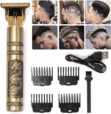 Tondeuse à cheveux électrique professionnelle sans fil et rechargeable pour hommes avec lame